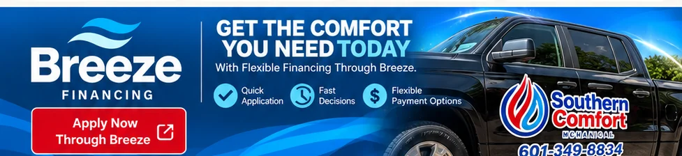 Breeze Financing with Southern Comfort Mechanical service truck